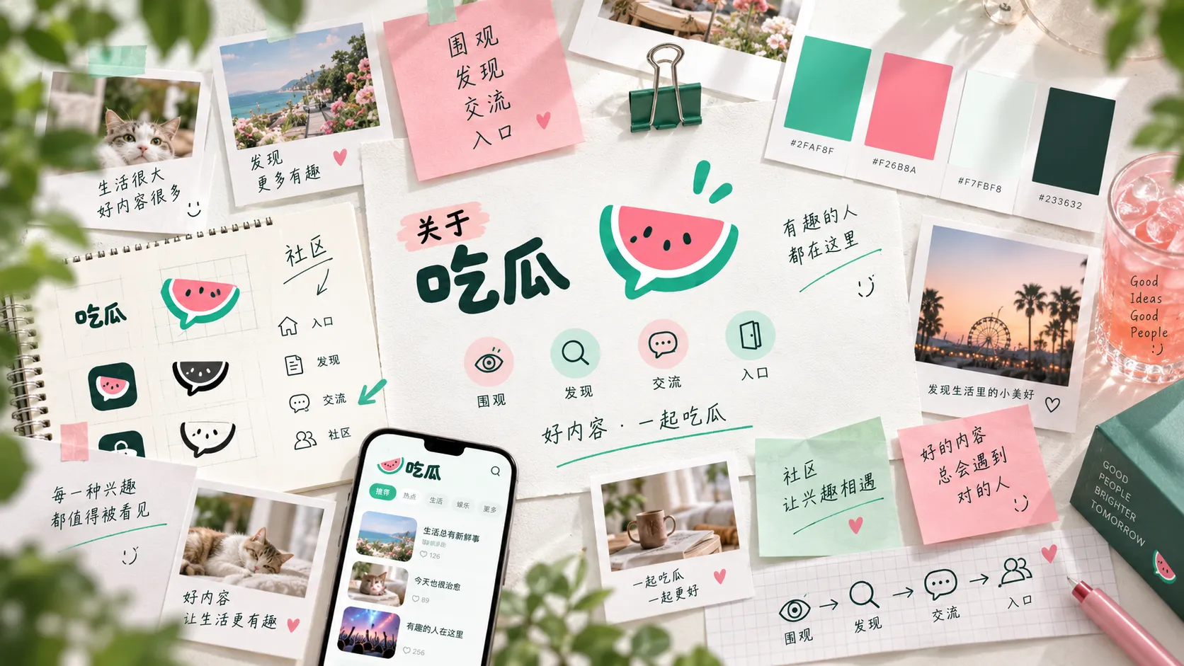 吃瓜网内容浏览与专题整理视觉图