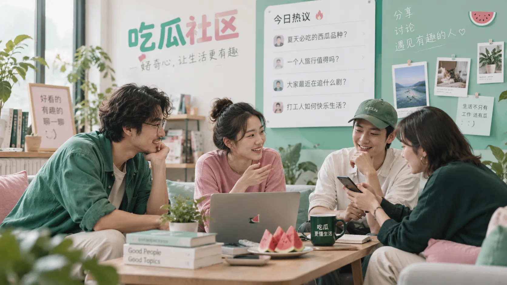 社区讨论与热点话题交流视觉图